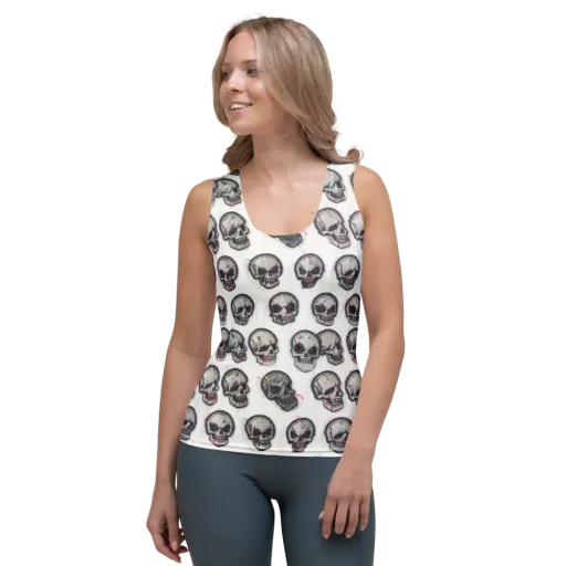 Stitched Requiem on a Women's Tank Top