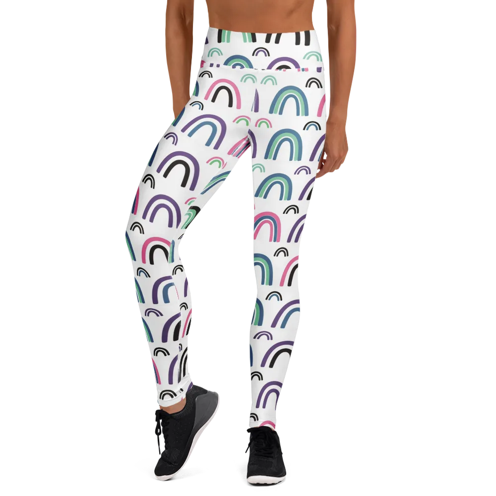 Arcade Daydream on Yoga Leggings — Front