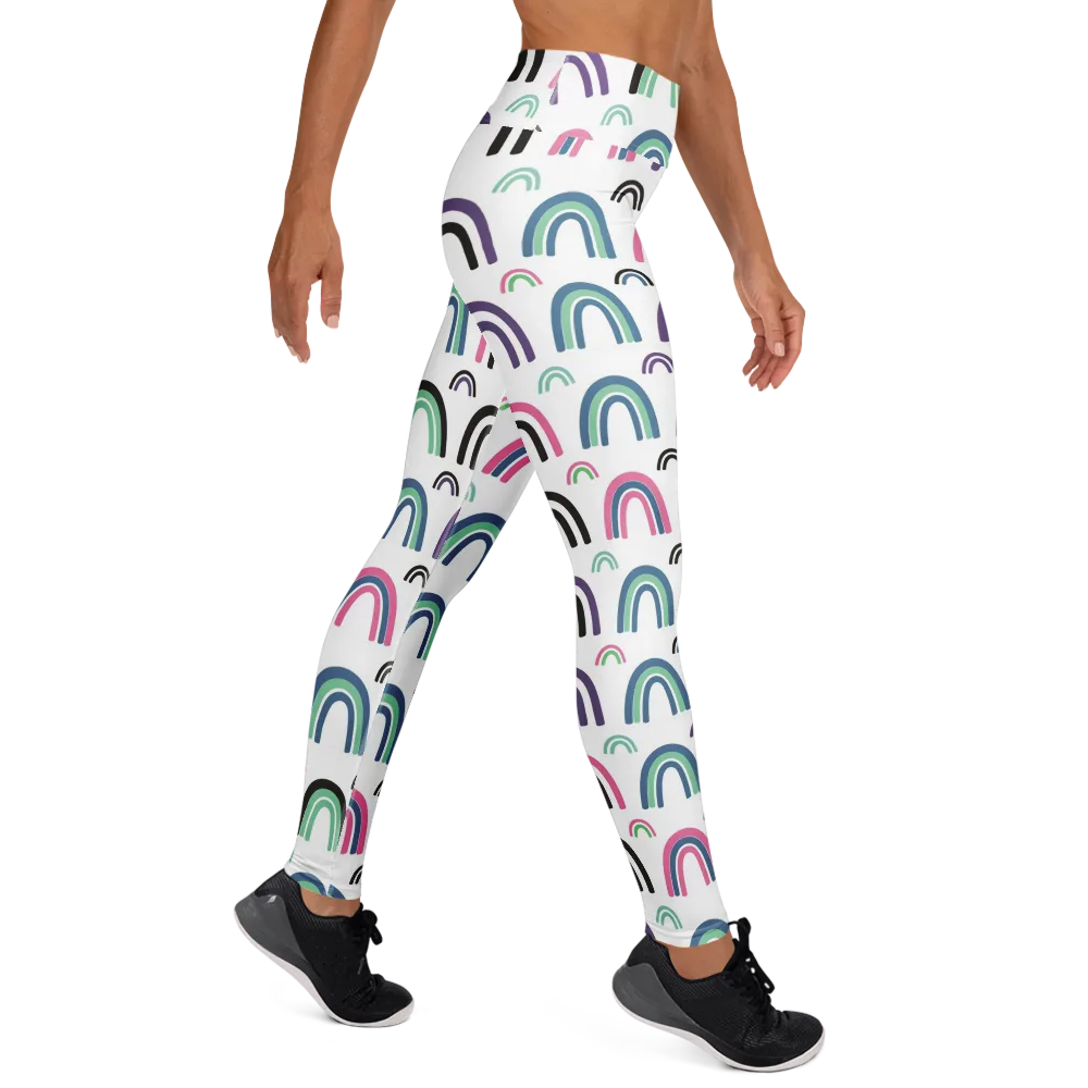 Arcade Daydream on Yoga Leggings — Right