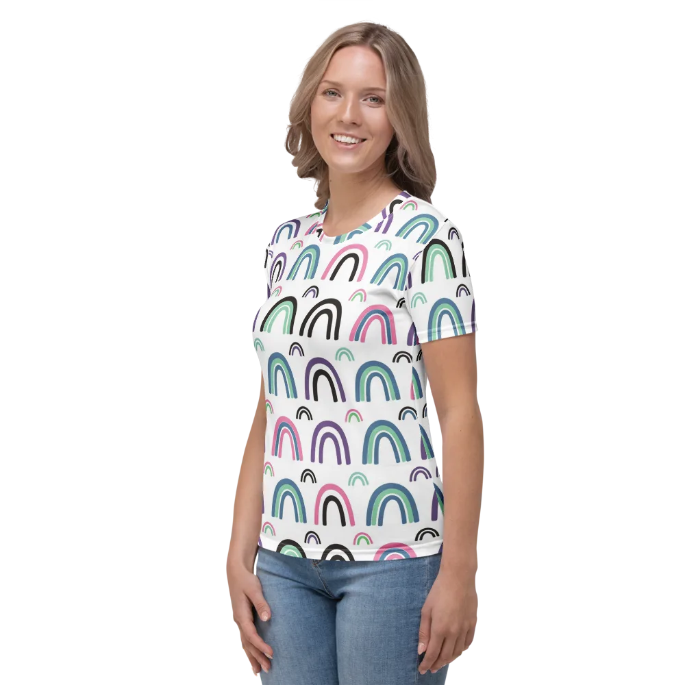 Arcade Daydream on Women's Crew Neck T-Shirt — Left