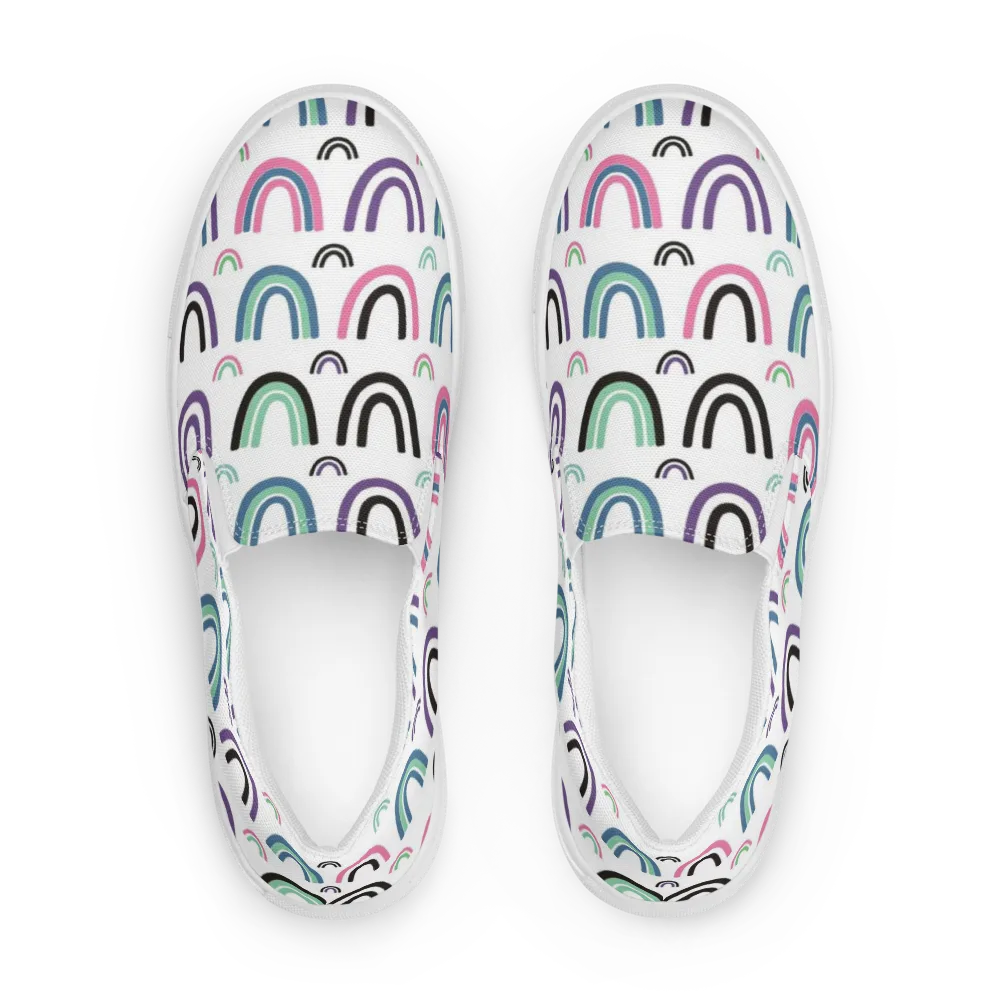 Arcade Daydream on Men's Slip-On Canvas Shoes — Front