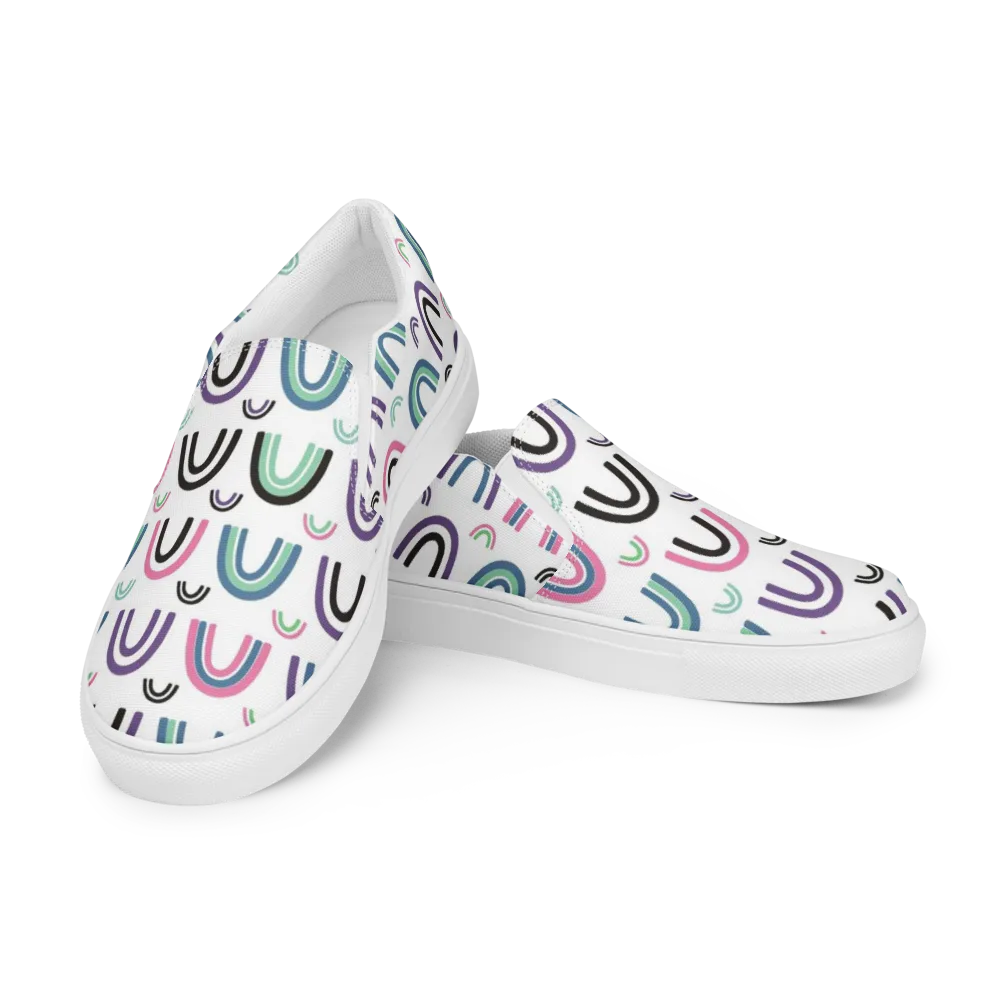 Arcade Daydream on Men's Slip-On Canvas Shoes — Left Front