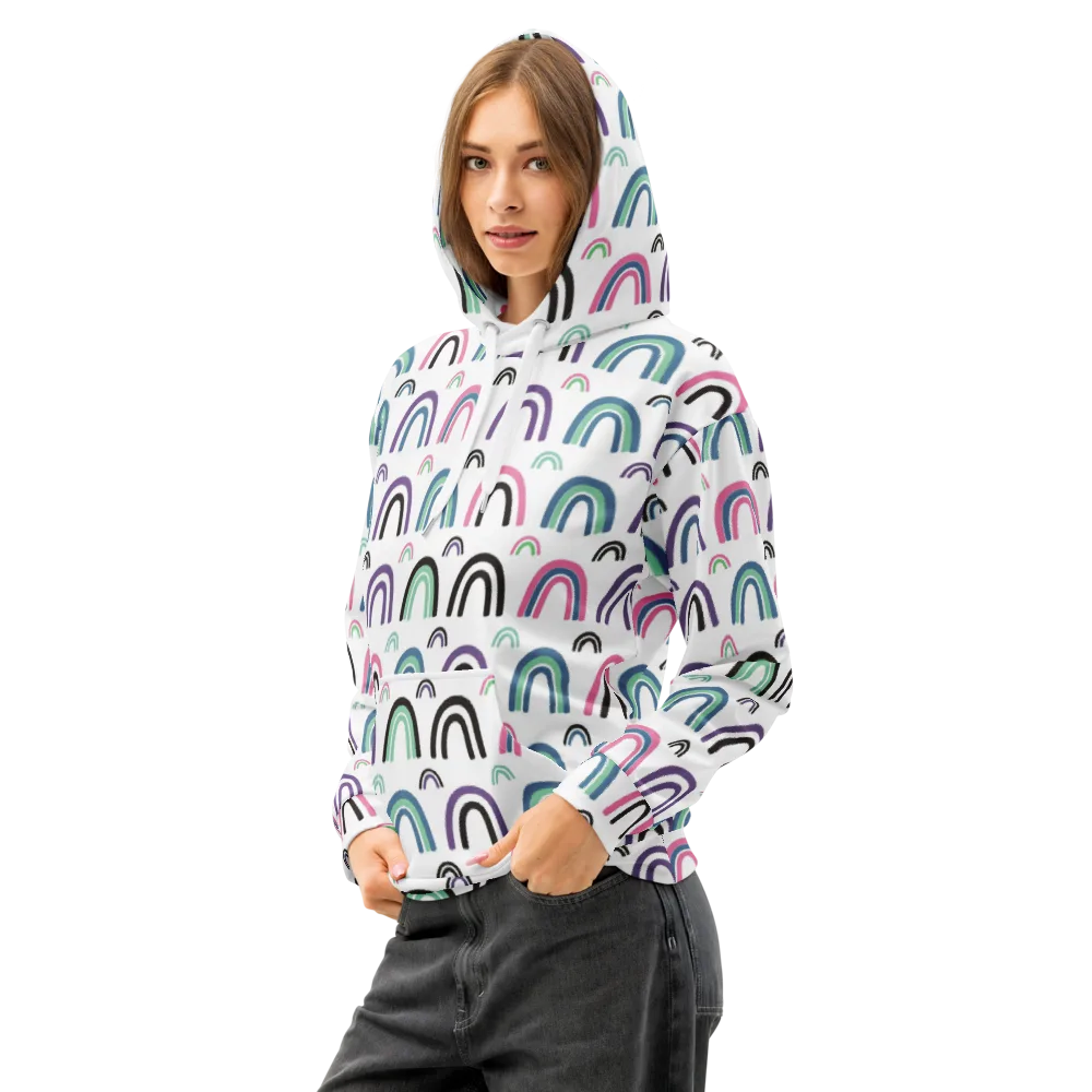 Arcade Daydream on Cotton Hoodie — Left Front