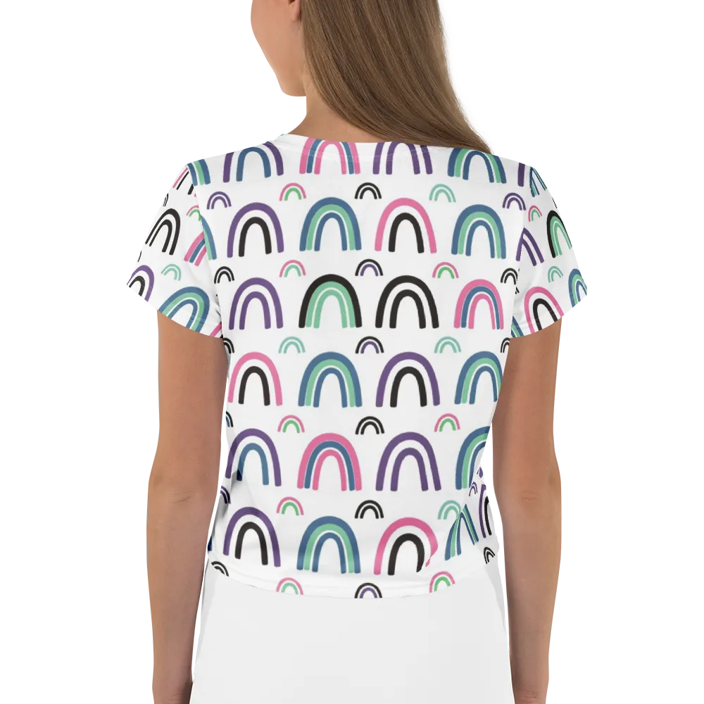 Arcade Daydream on Crop Tee — Back