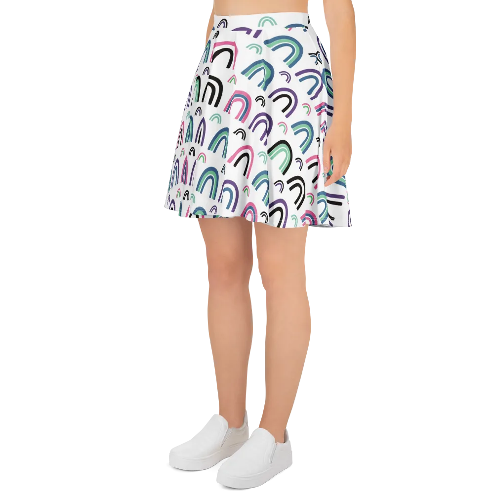 Arcade Daydream on Skater Skirt — Left