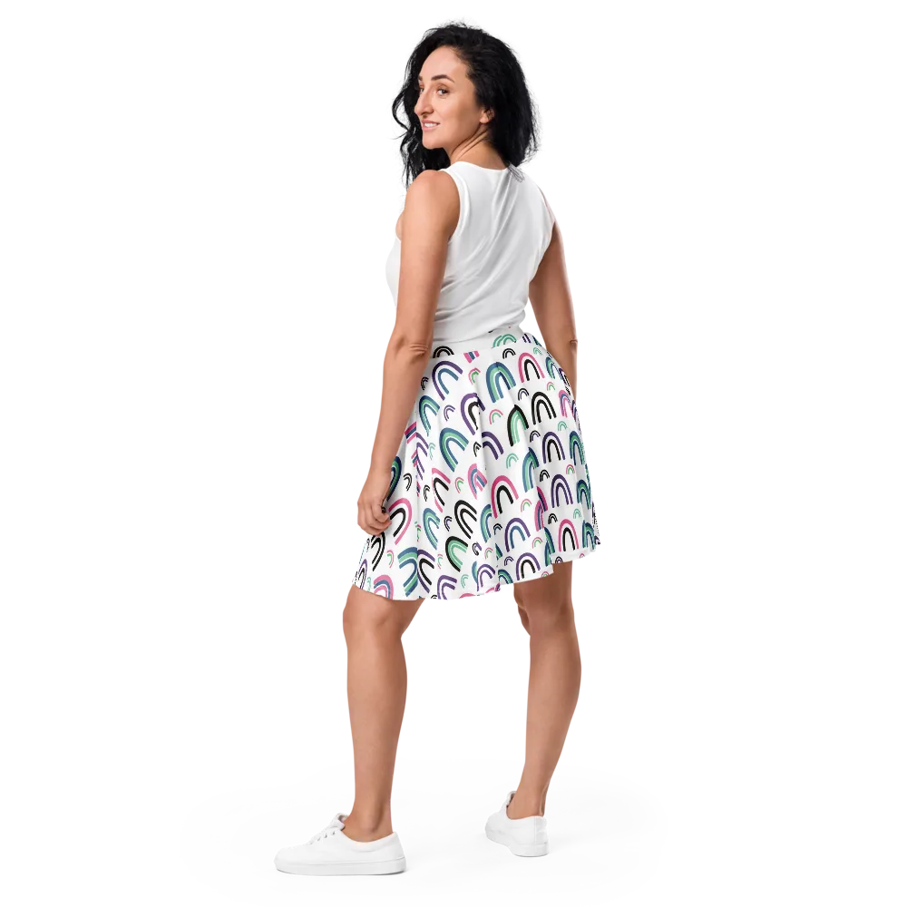 Arcade Daydream on Skater Skirt — Back