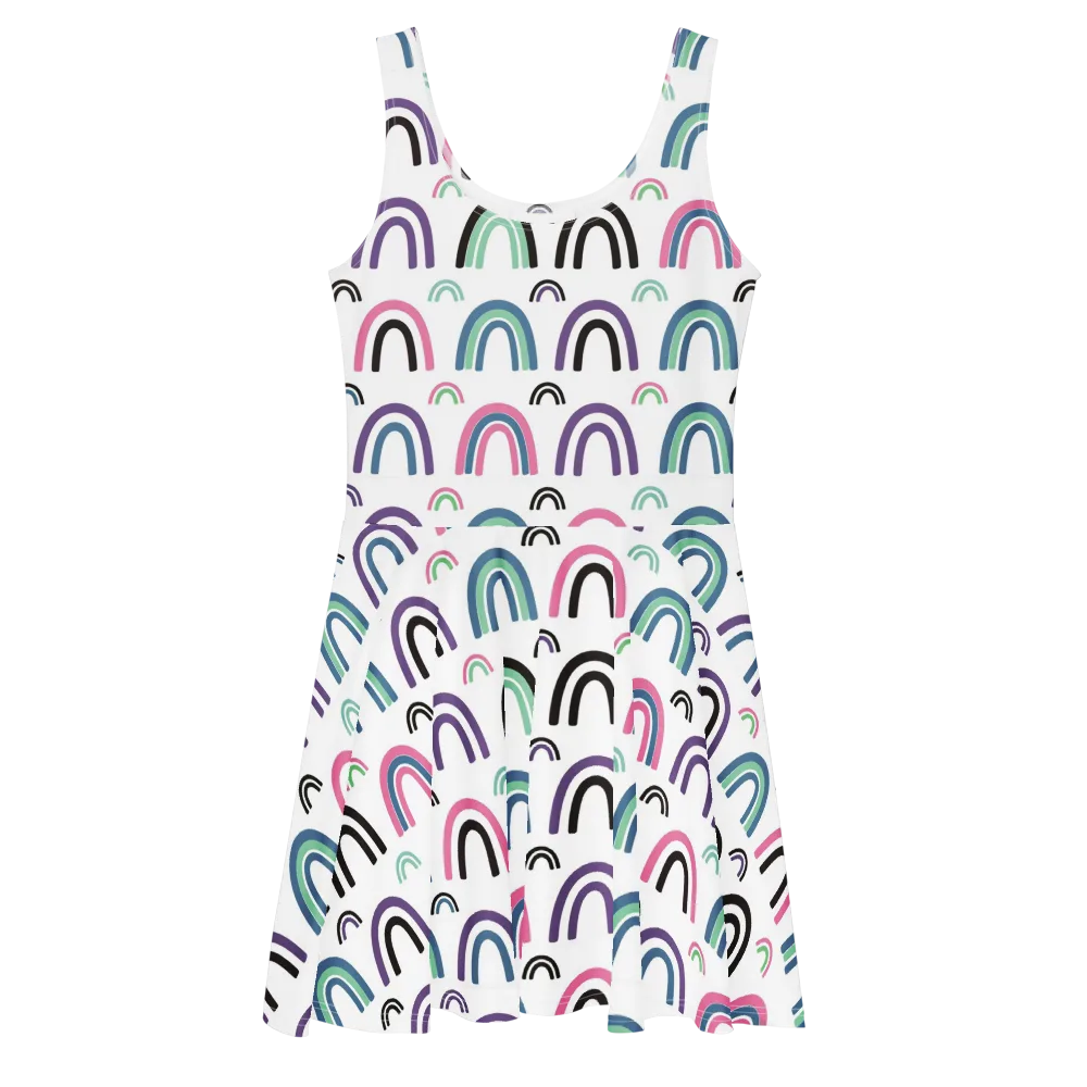 Arcade Daydream on Skater Dress — Front
