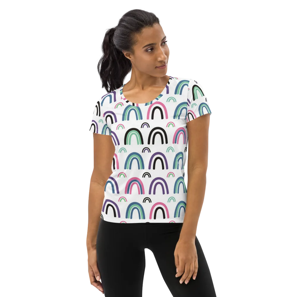 Arcade Daydream on Women's Athletic T-Shirt — Front