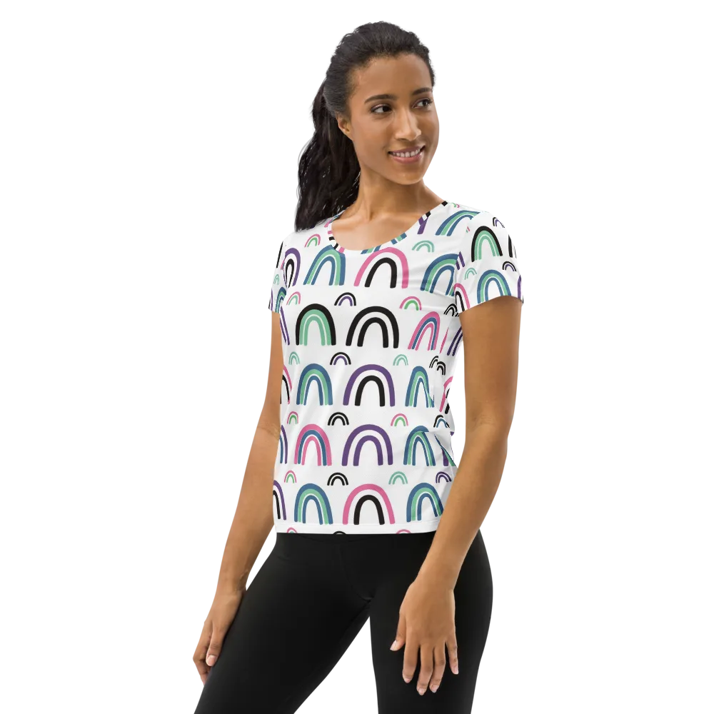 Arcade Daydream on Women's Athletic T-Shirt — Left