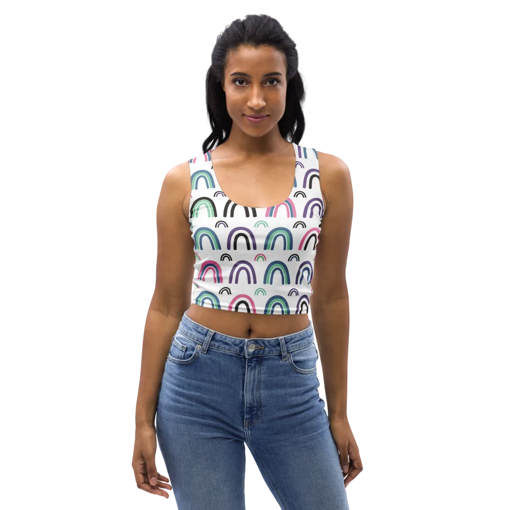 Arcade Daydream on Crop Top — Front