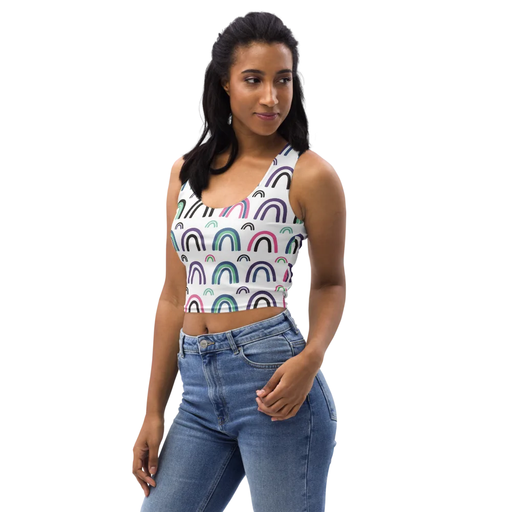 Arcade Daydream on Crop Top — Left Front