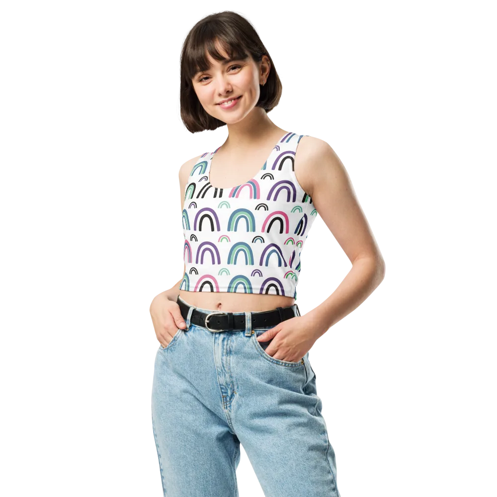 Arcade Daydream on Crop Top — Front