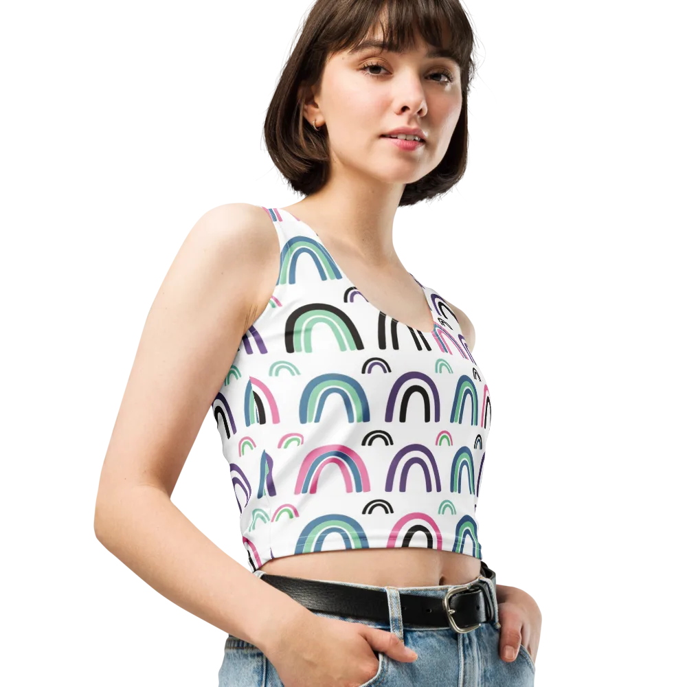 Arcade Daydream on Crop Top — Right Front