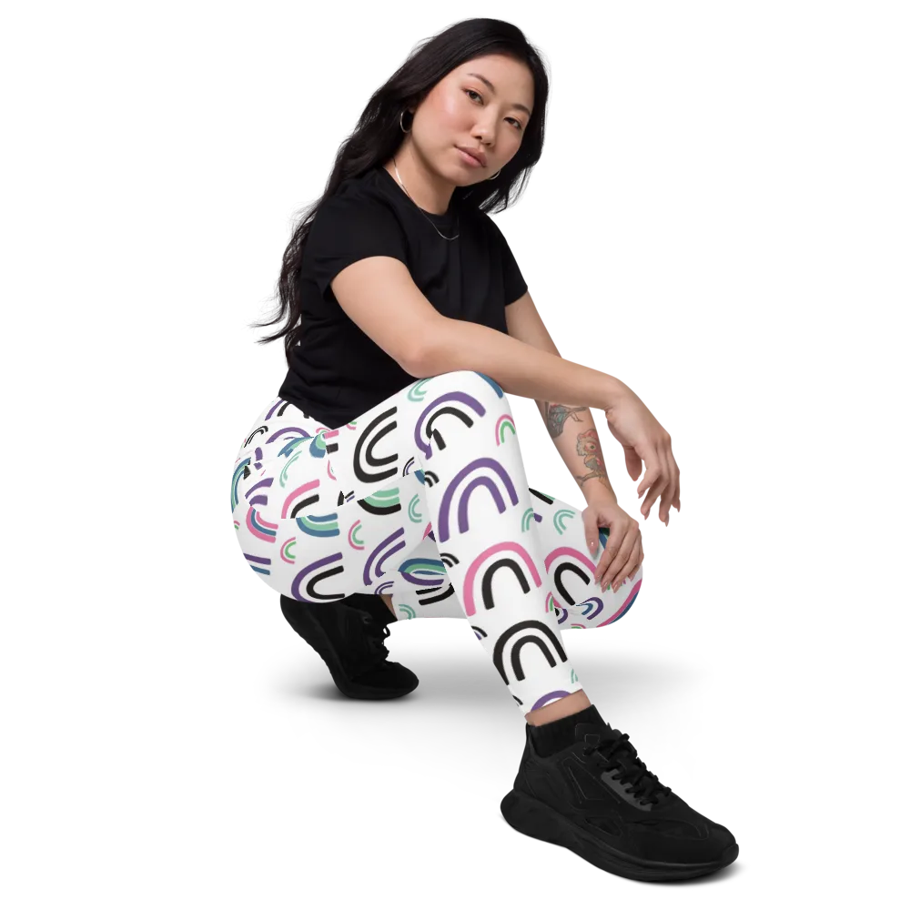 Arcade Daydream on Leggings with Pockets — Right Front
