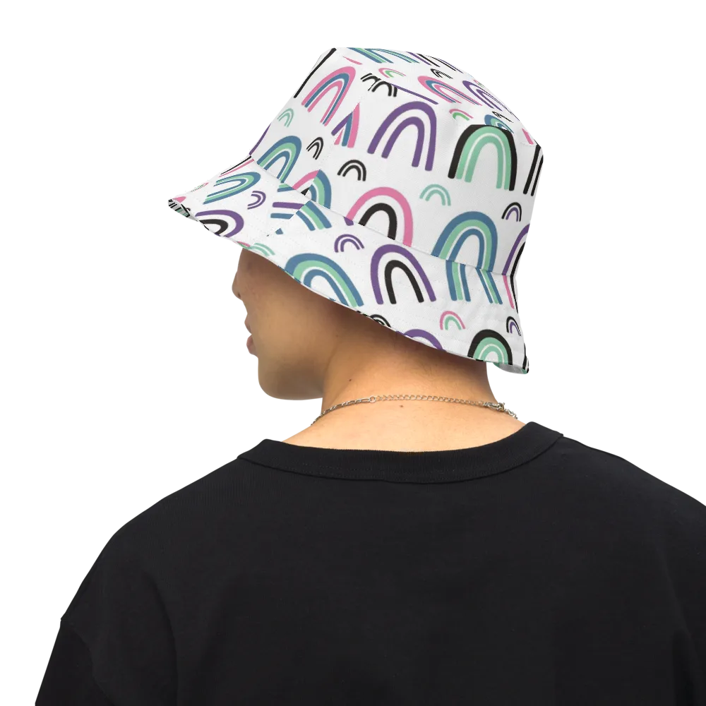 Arcade Daydream on Reversible Bucket Hat — Back Inside