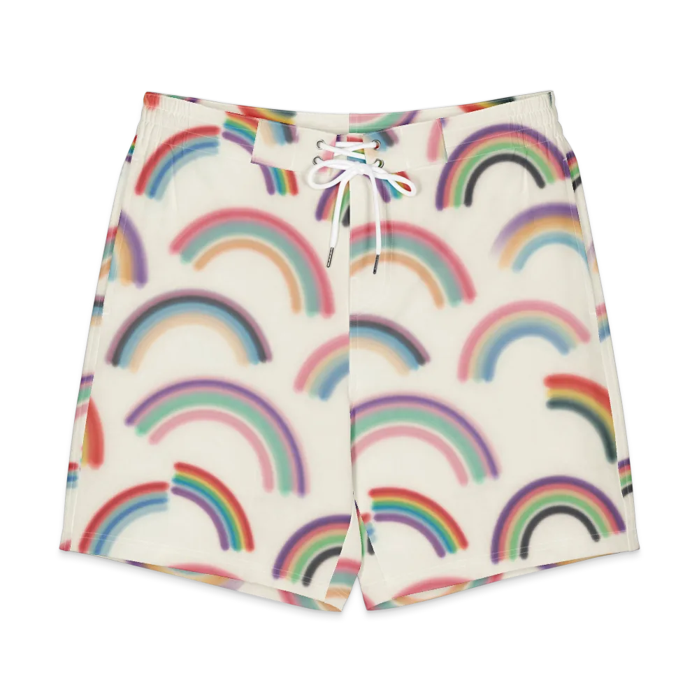 Soft Arc Society on Men's Board Shorts — Front