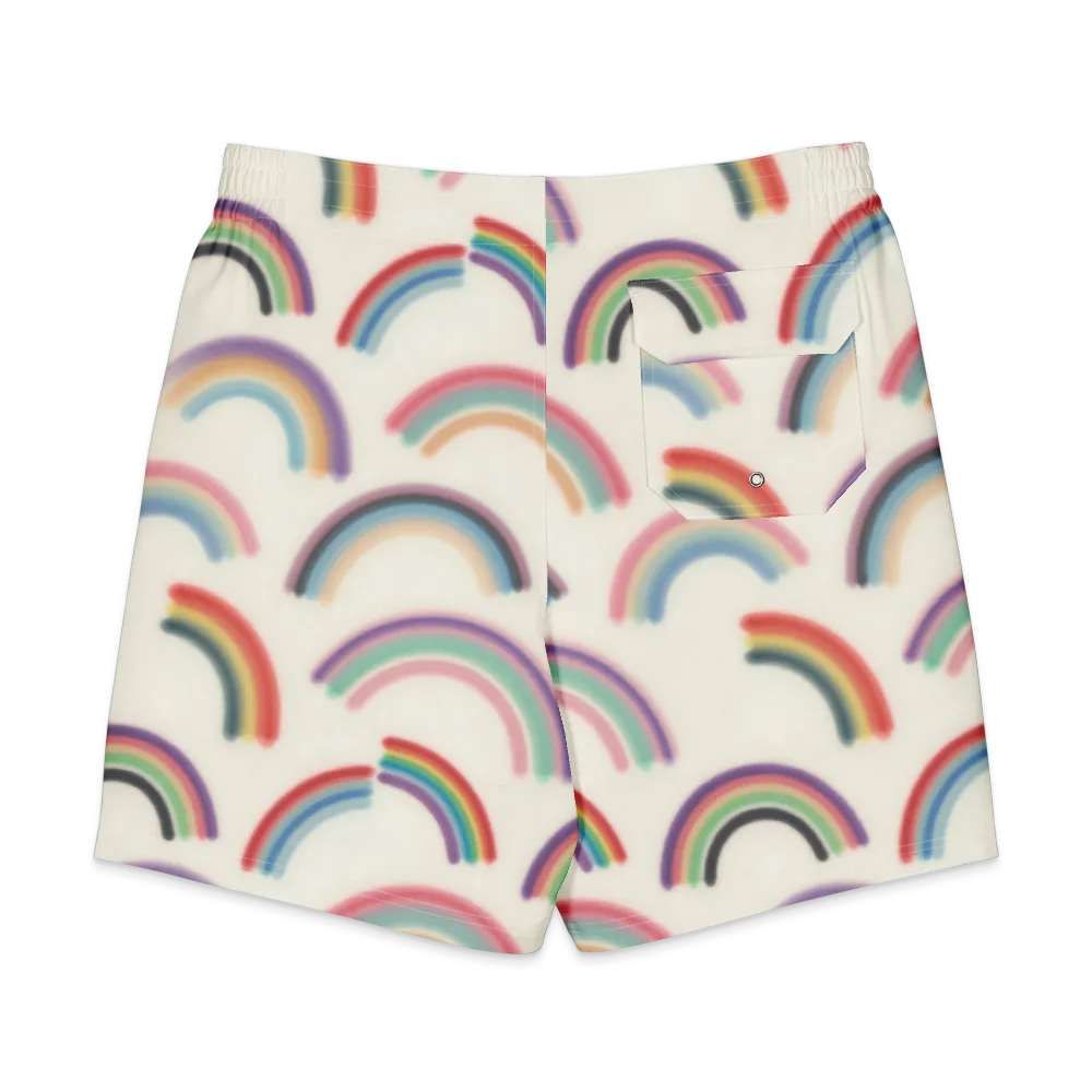 Soft Arc Society on Men's Board Shorts — Back