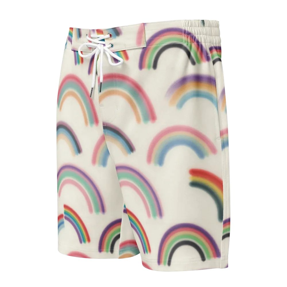 Soft Arc Society on Men's Board Shorts — Front