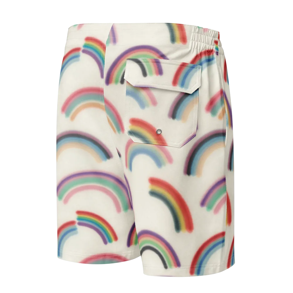 Soft Arc Society on Men's Board Shorts — Back