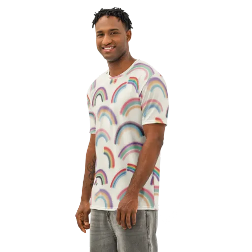 Soft Arc Society on a Men's Cotton Crew Neck T-Shirt