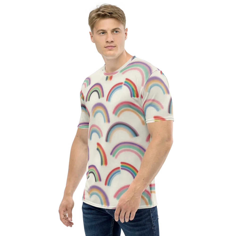 Soft Arc Society on Men's Crew Neck T-Shirt — Left