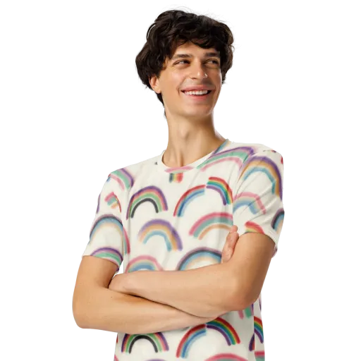 Soft Arc Society on a Men's Crew Neck T-Shirt