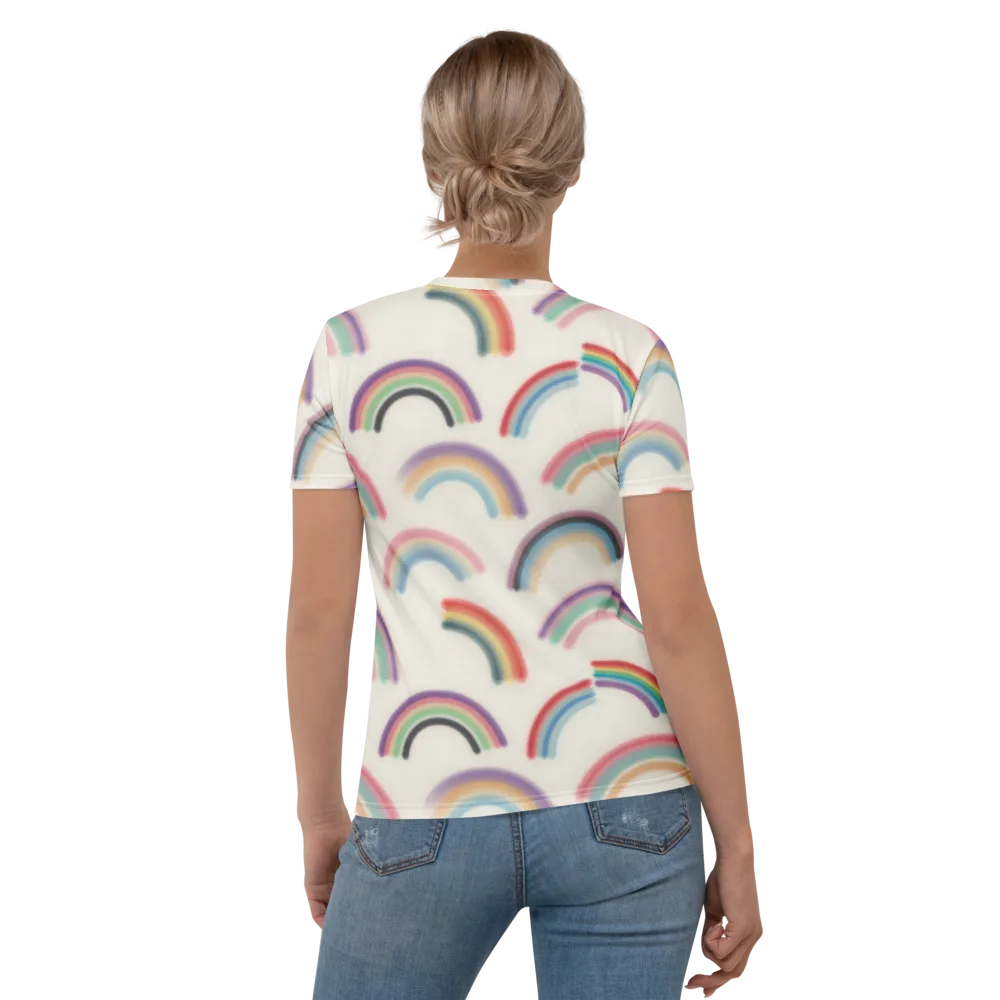 Soft Arc Society on Women's Crew Neck T-Shirt — Back