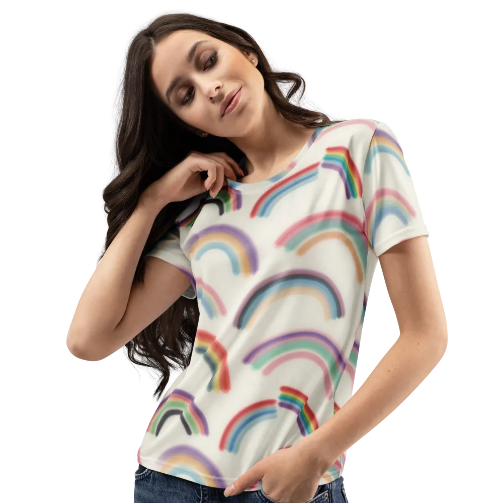 Soft Arc Society on Women's Crew Neck T-Shirt — Left Front