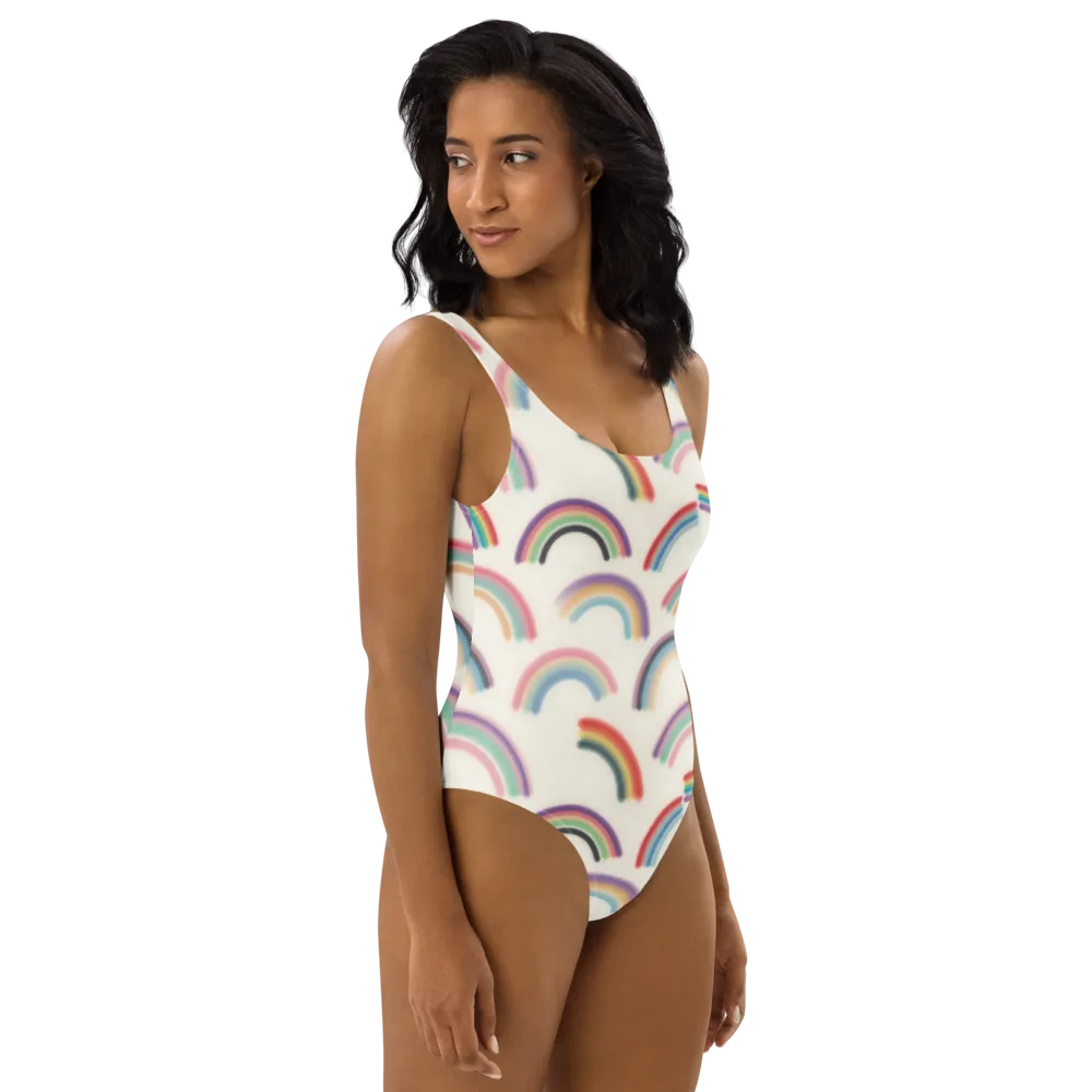 Soft Arc Society on One-Piece Swimsuit — Right