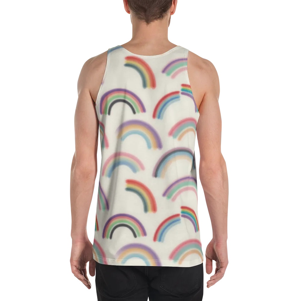 Soft Arc Society on Men's Tank Top — Back