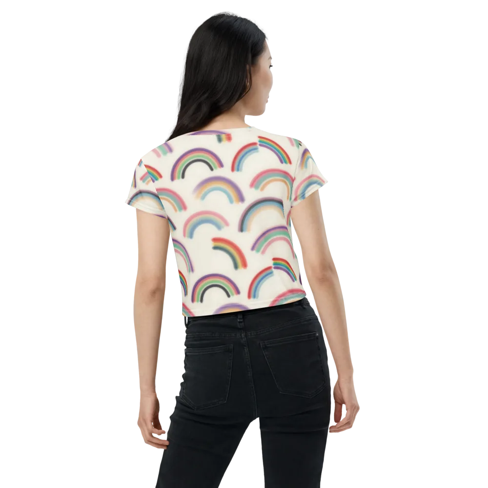 Soft Arc Society on Crop Tee — Back