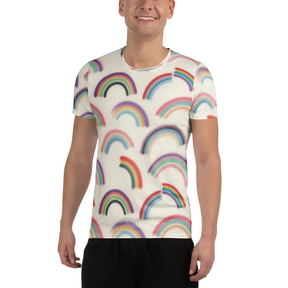 Soft Arc Society on Men's Athletic T-Shirt — Front