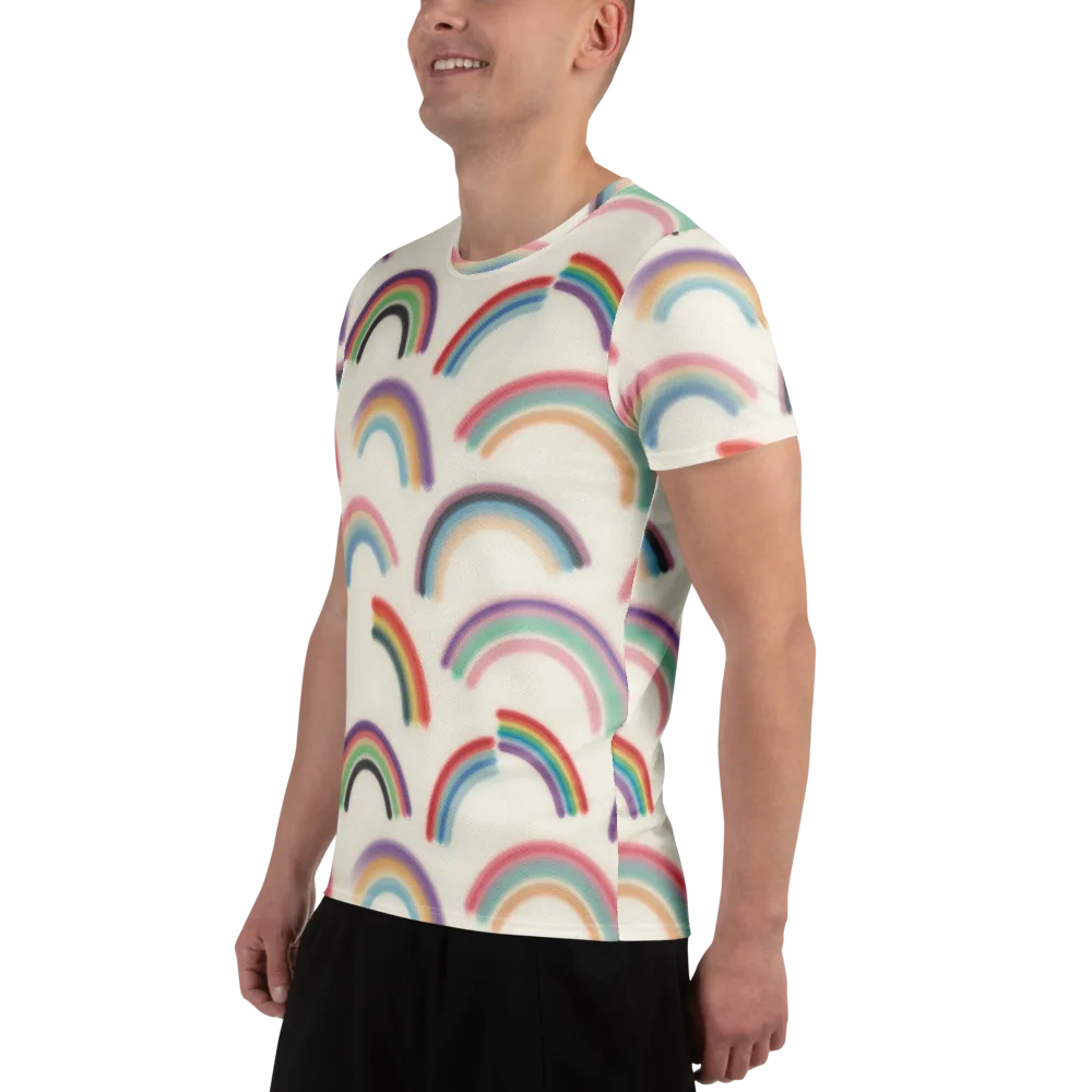 Soft Arc Society on Men's Athletic T-Shirt — Left