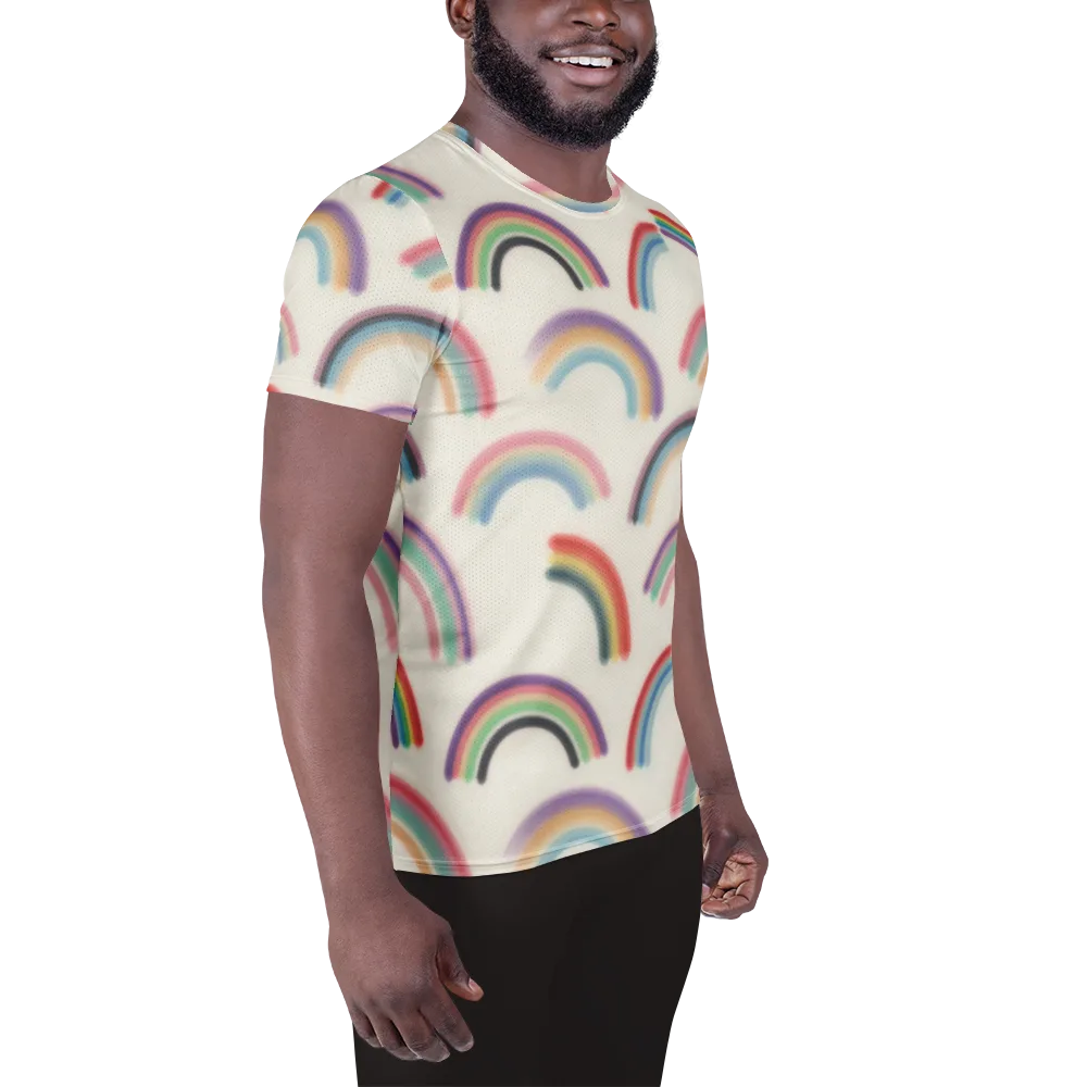 Soft Arc Society on Men's Athletic T-Shirt — Right