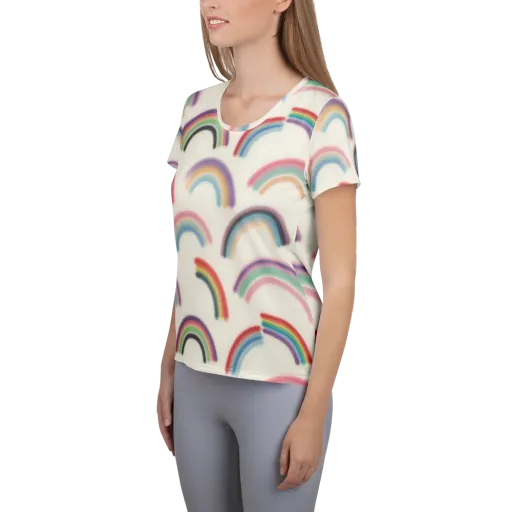 Soft Arc Society on a Women's Athletic T-Shirt