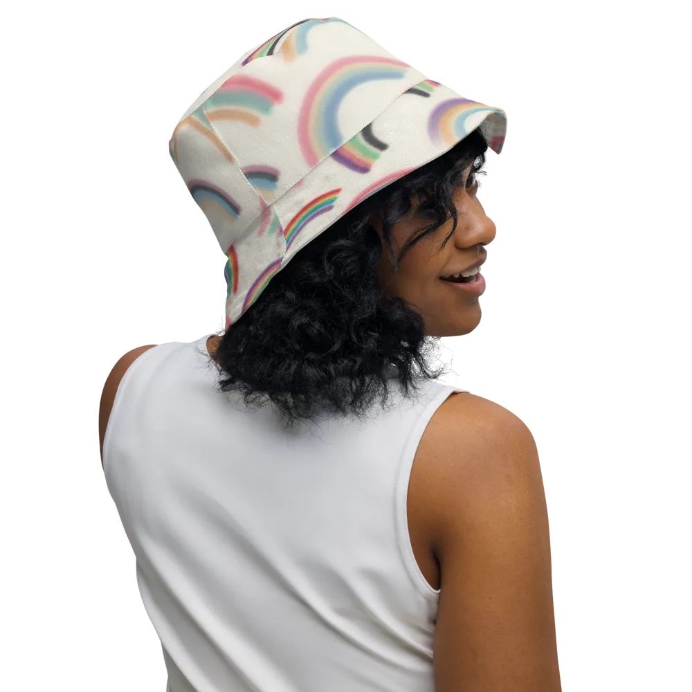 Soft Arc Society on Reversible Bucket Hat — Right Outside