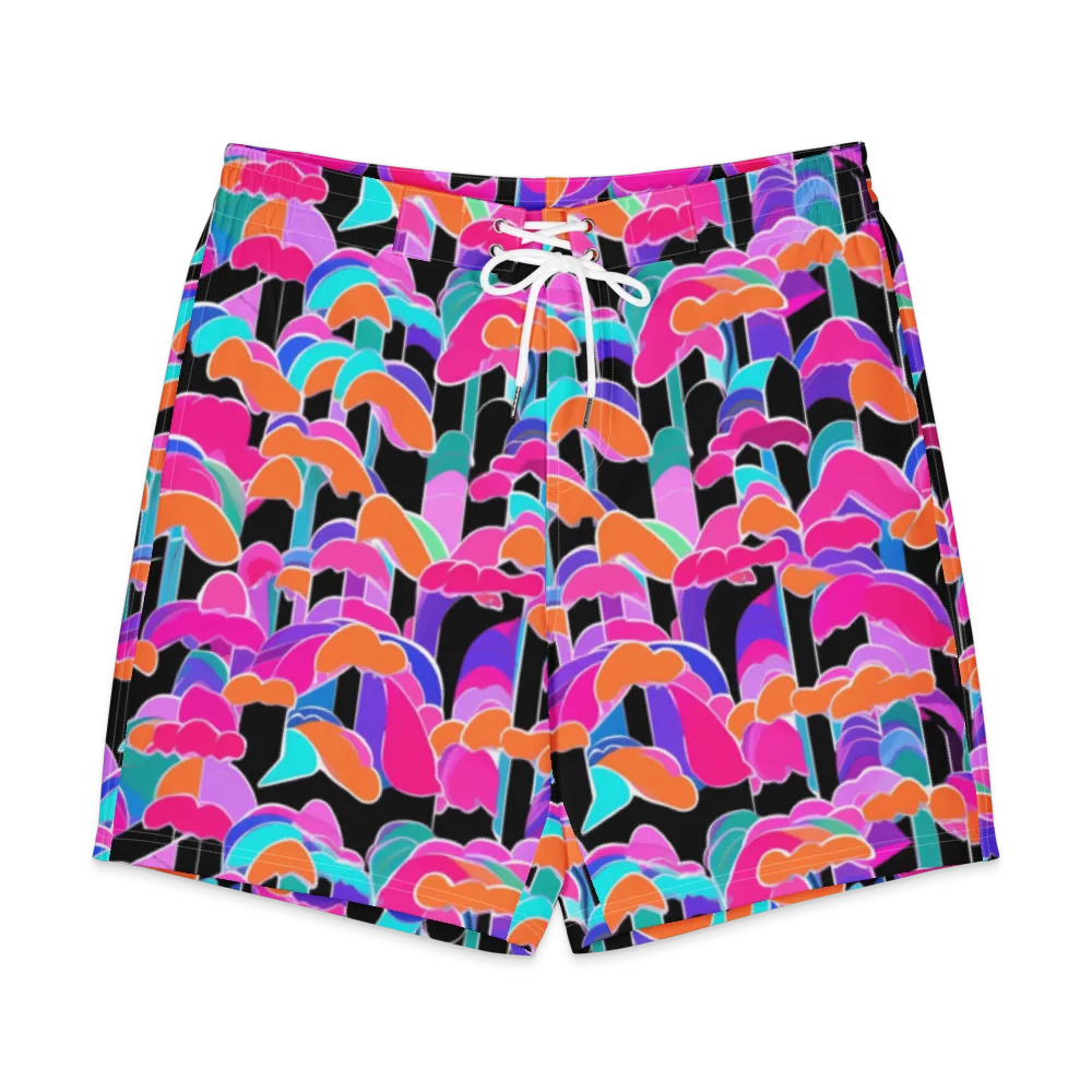 Midnight Mushroom on Men's Board Shorts — Front