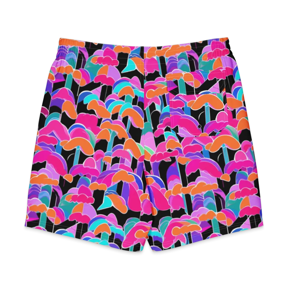 Midnight Mushroom on Men's Board Shorts — Back