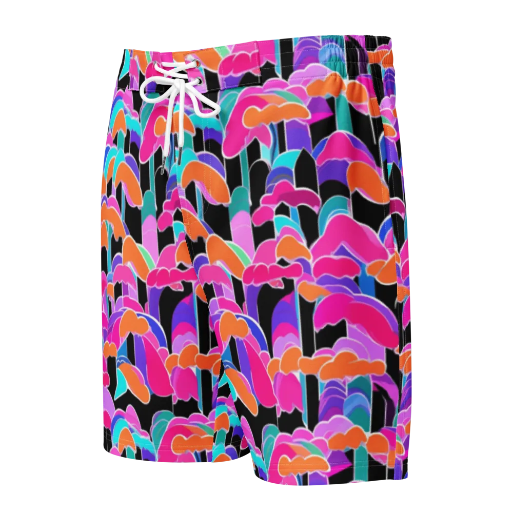 Midnight Mushroom on Men's Board Shorts — Front