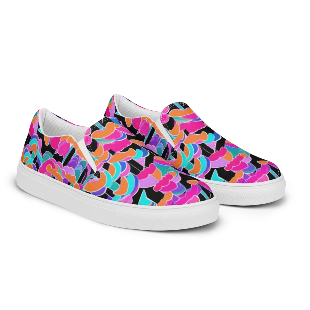 Midnight Mushroom on Men's Slip-On Canvas Shoes — Right Front