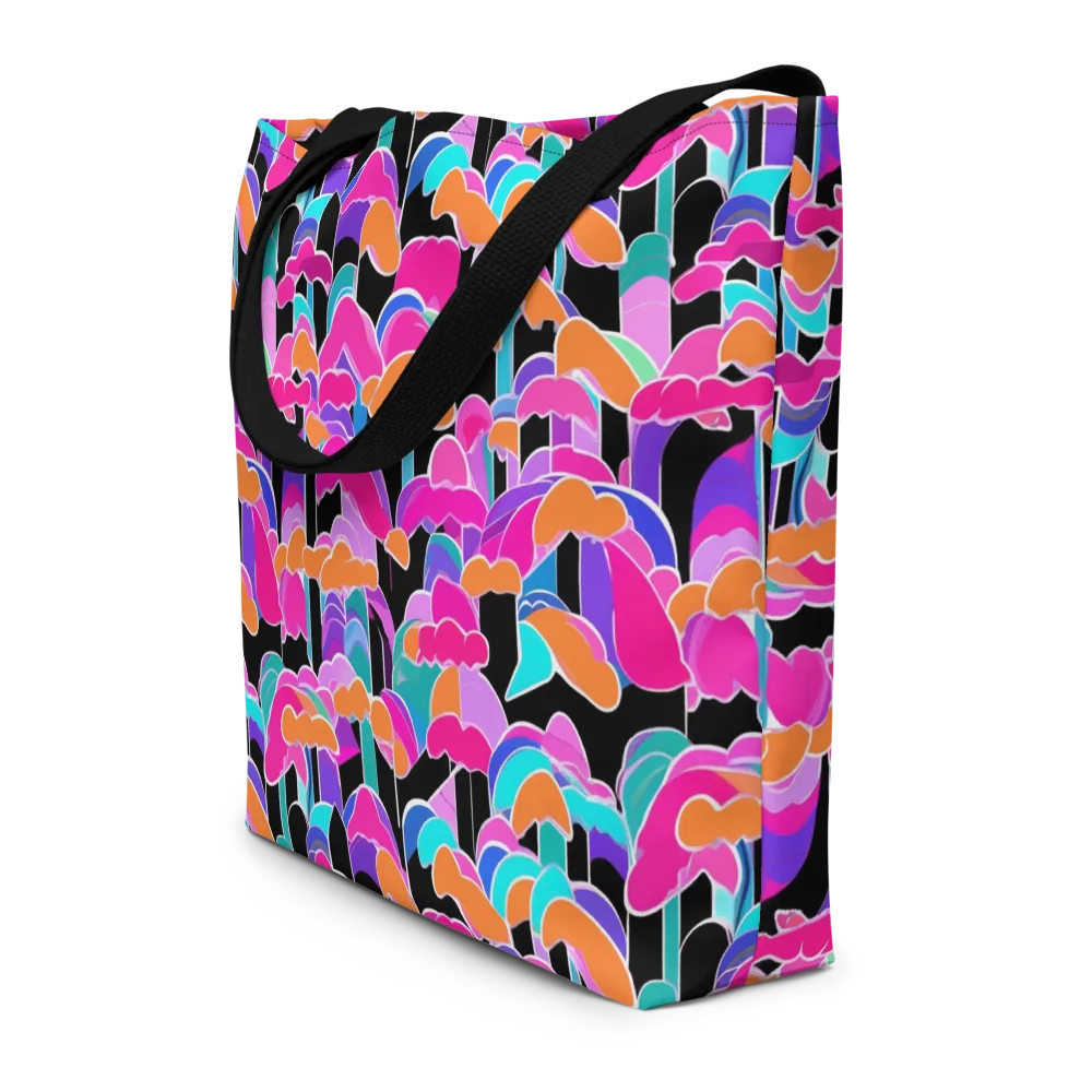 Midnight Mushroom on Large Tote Bag W/ Pocket — Front