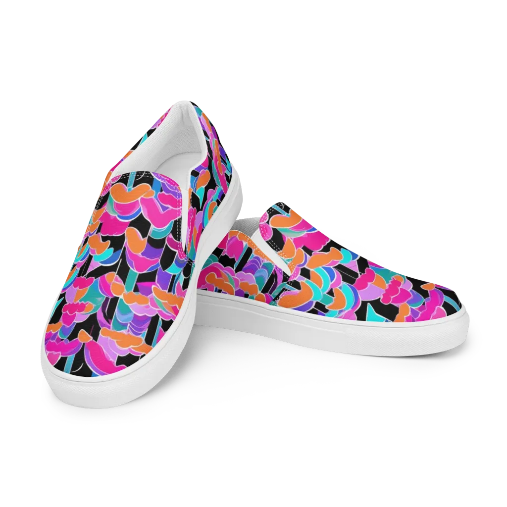 Midnight Mushroom on Women's Slip-On Canvas Shoes — Left Front