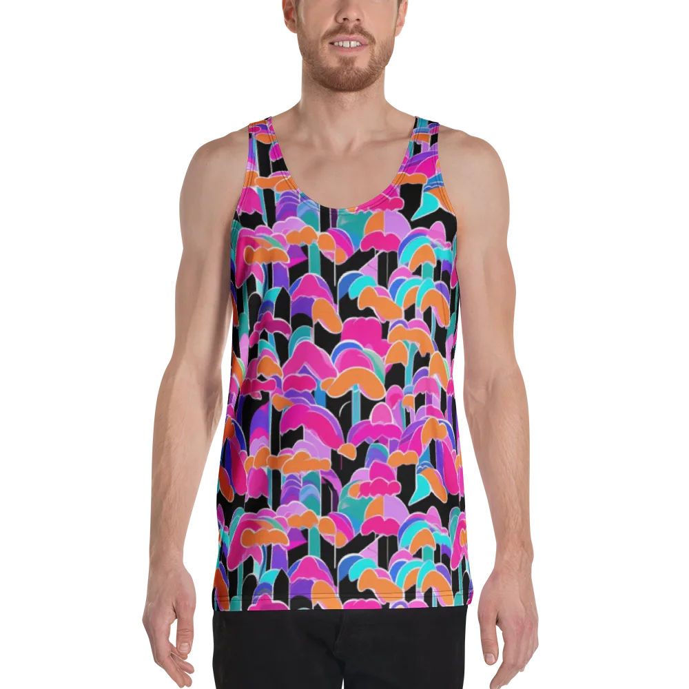 Midnight Mushroom on Men's Tank Top — Front
