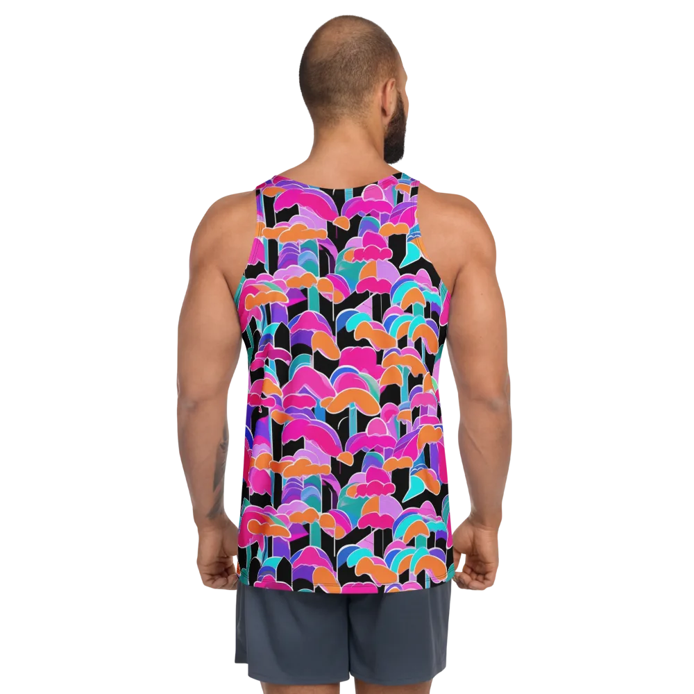 Midnight Mushroom on Men's Tank Top — Back