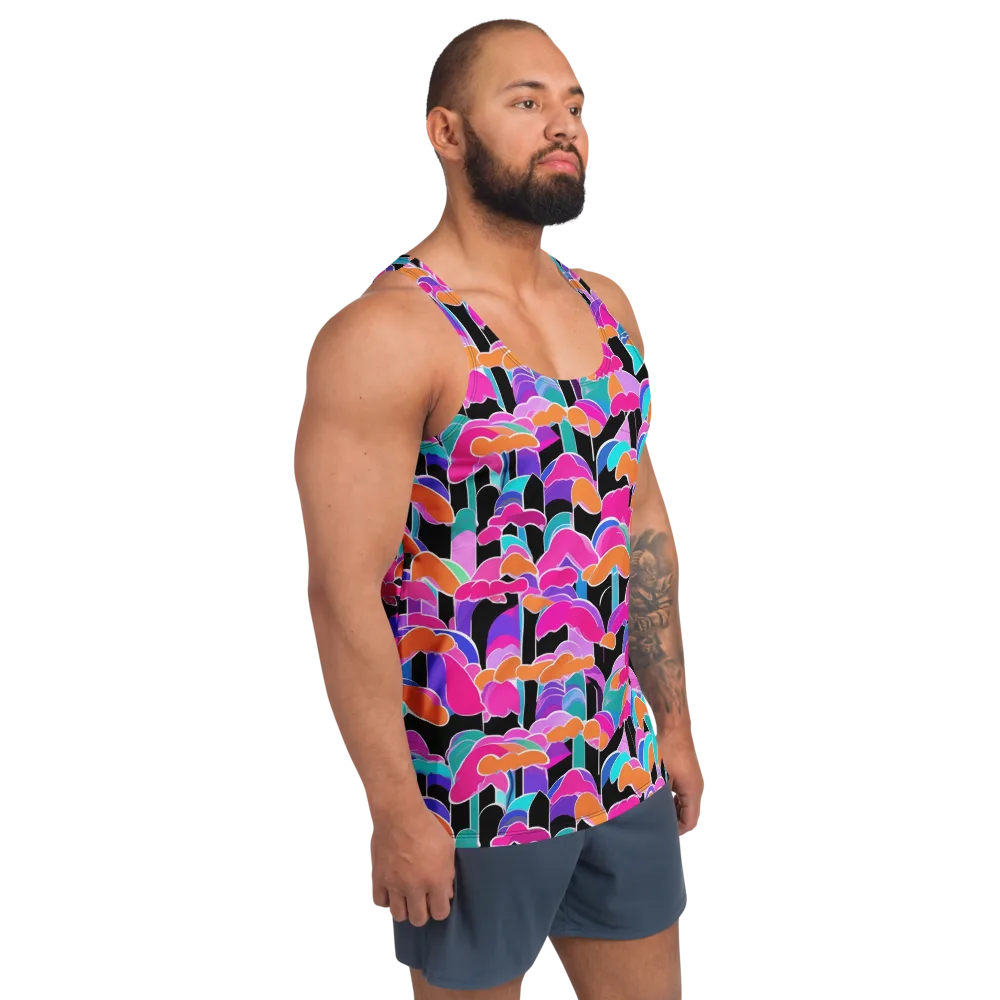 Midnight Mushroom on Men's Tank Top — Right Front