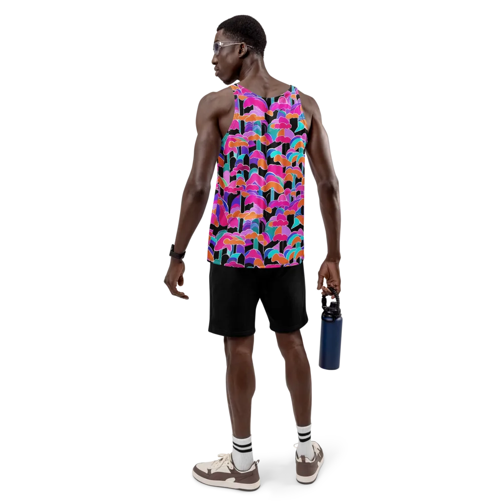 Midnight Mushroom on Men's Tank Top — Back