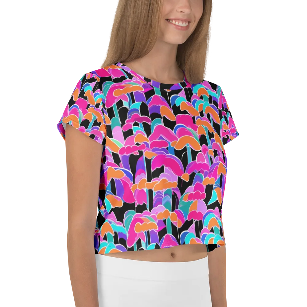 Midnight Mushroom on Crop Tee — Right
