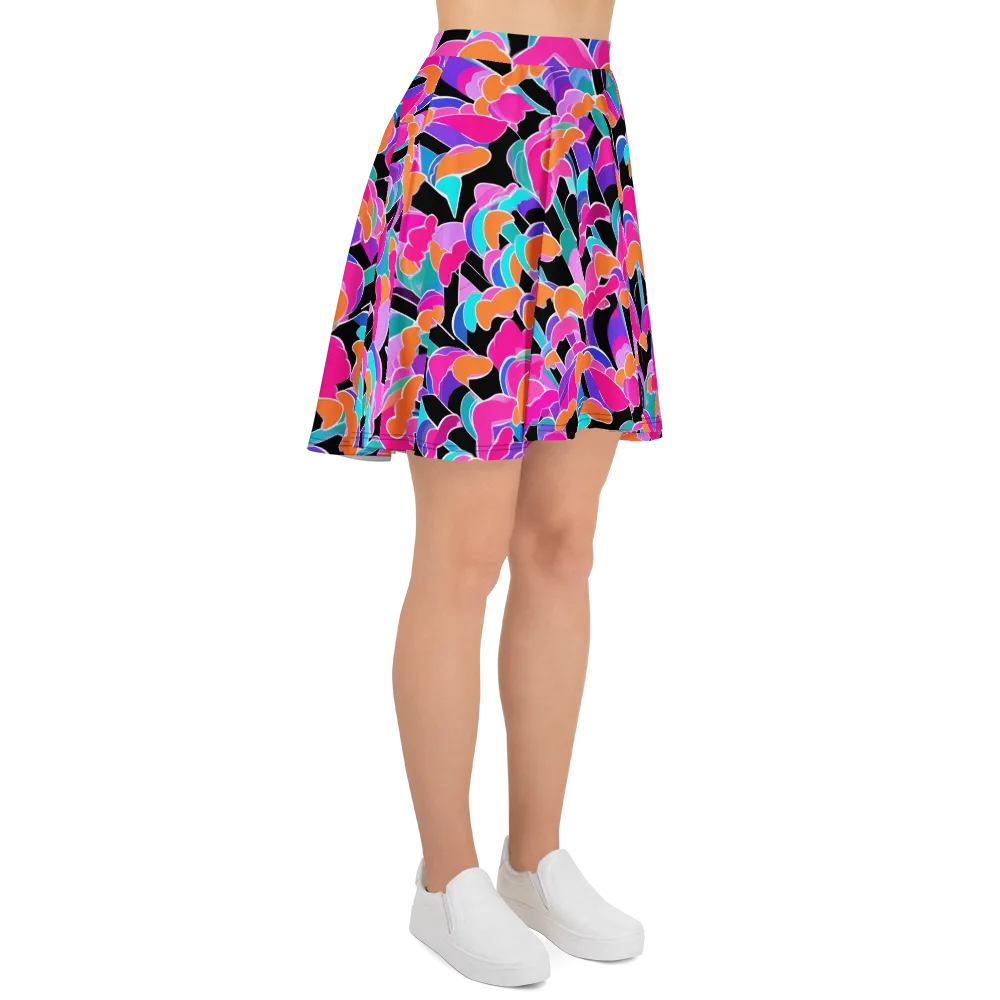 Midnight Mushroom on Skater Skirt — Right