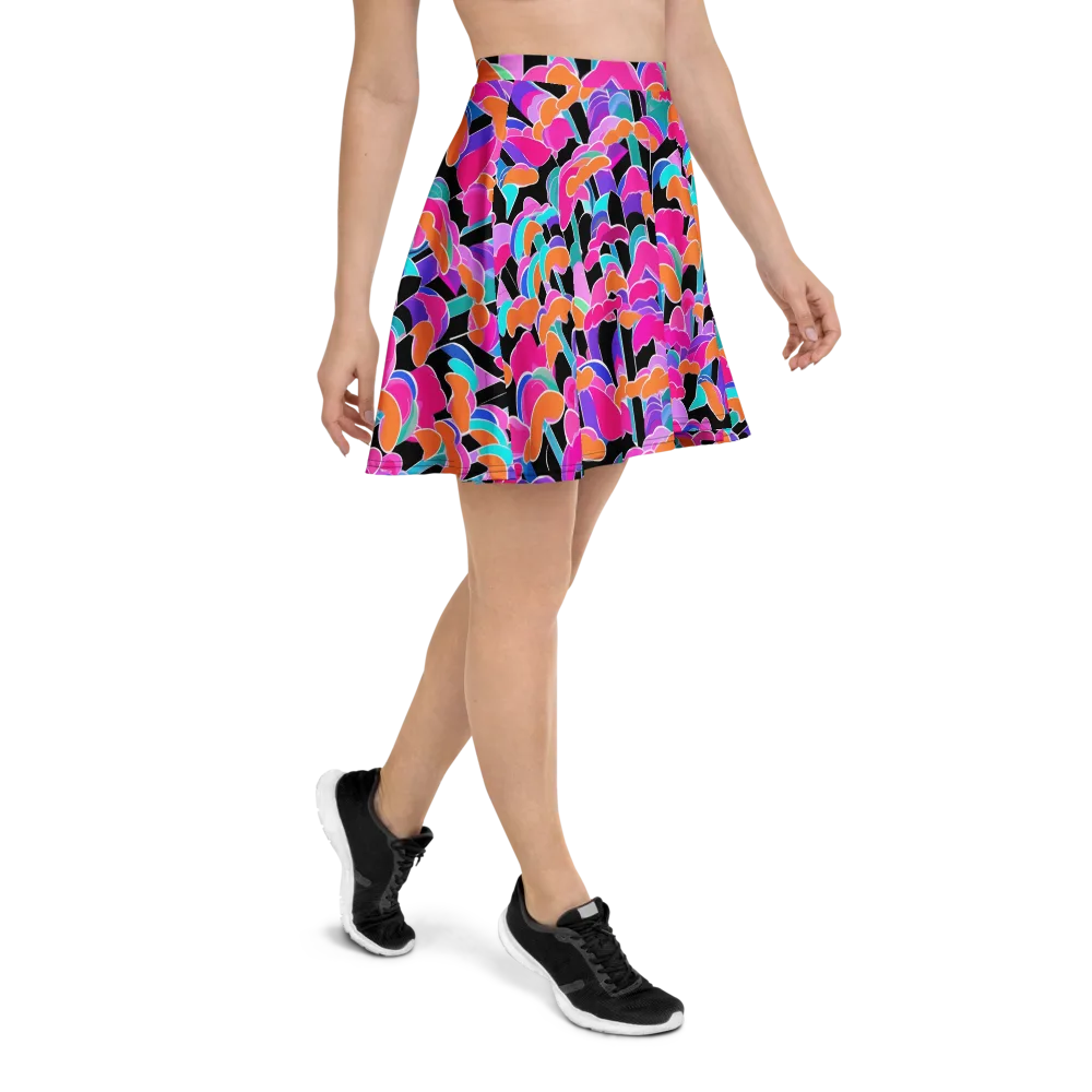 Midnight Mushroom on Skater Skirt — Right