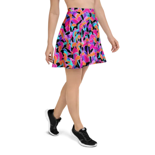Midnight Mushroom on a Skater Skirt